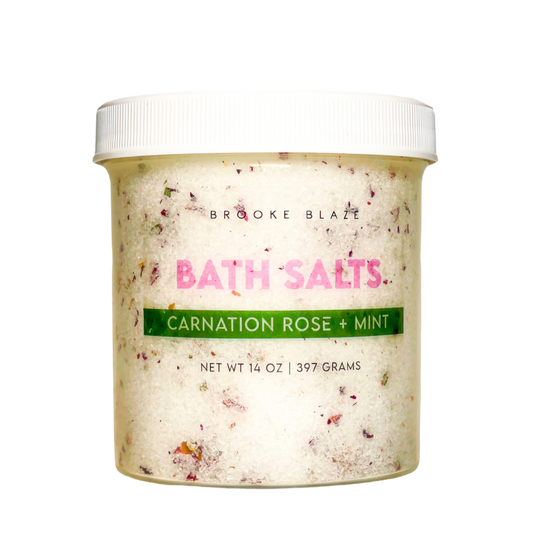 Bath Salts, Carnation Rose + Mint