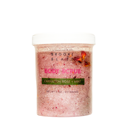 Body Scrub, Carnation Rose + Mint