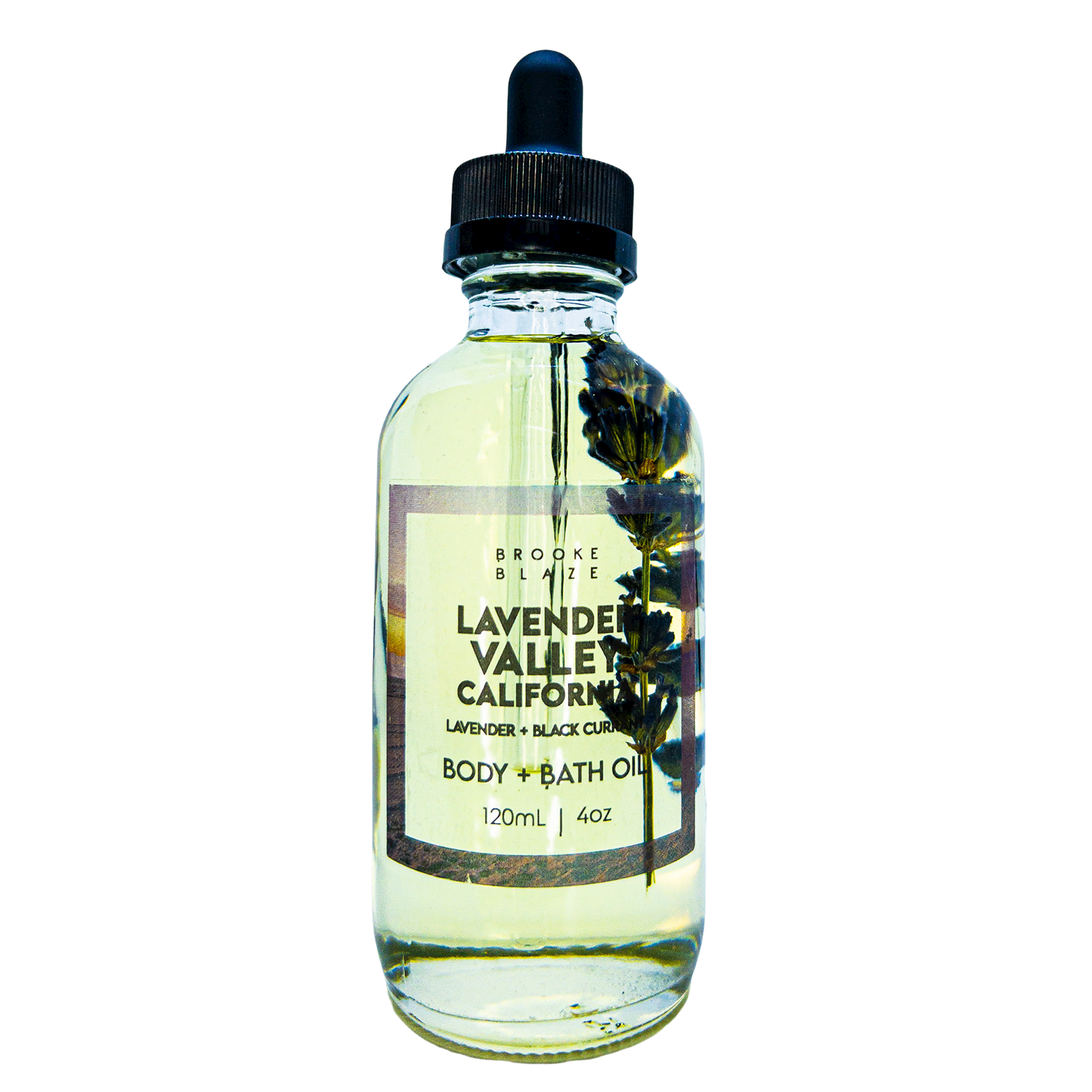 Body-Bath-Oil-Lavender-Valley-California-4-oz Body + Bath Oil, Lavender Valley California